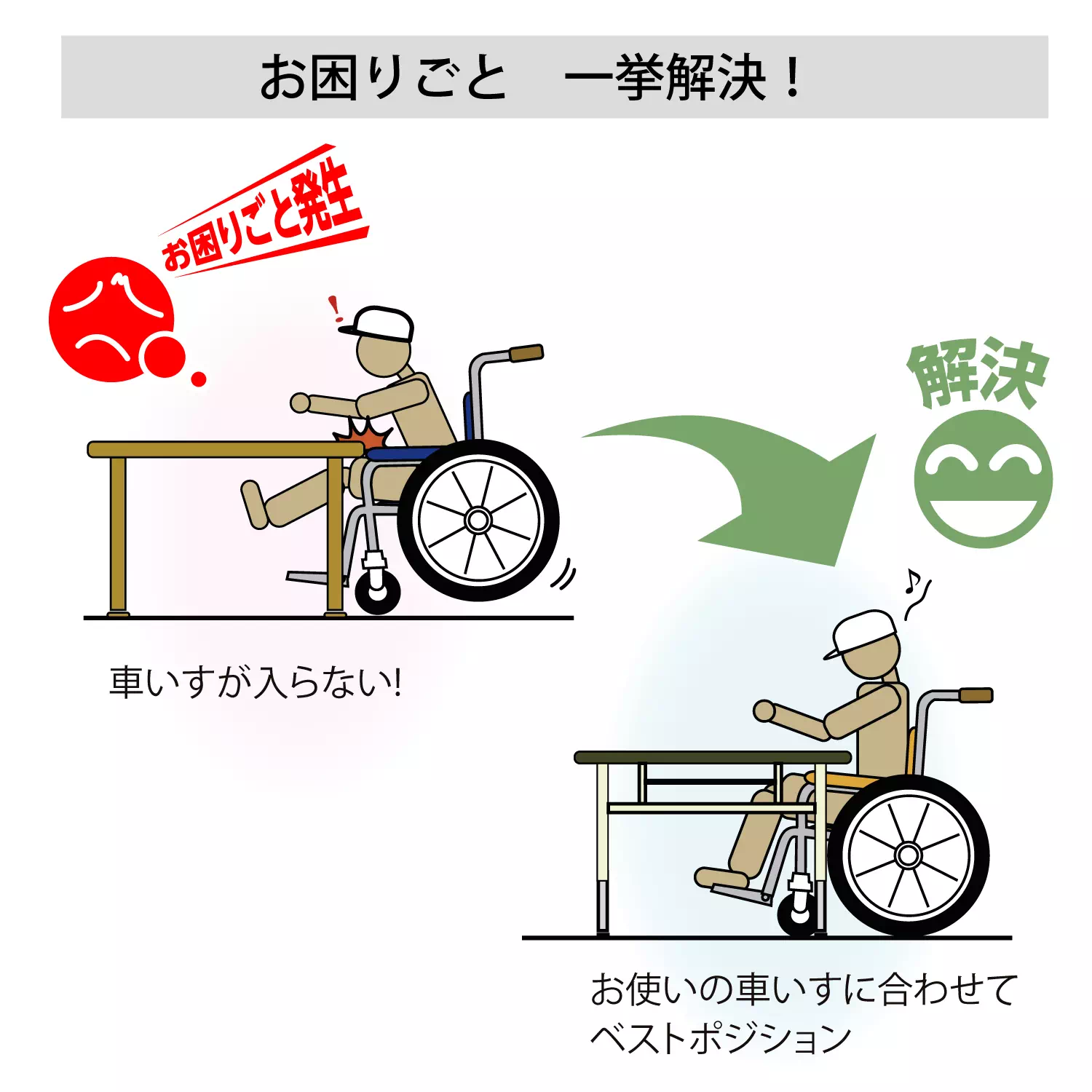 折りタタミ高さ調整タイプ H600〜900mm